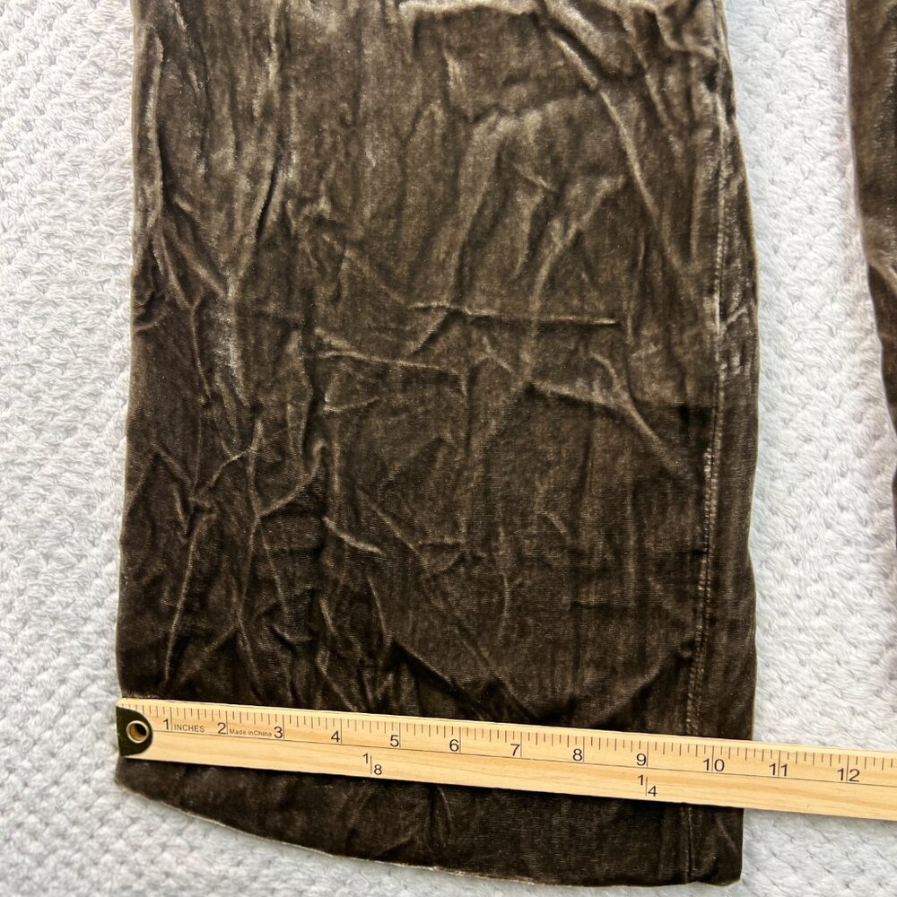 Fabiana Filippi Crushed Velvet Trouser Silk Blend Champagne Quiet Luxury Sz 44 - Picture 10 of 13